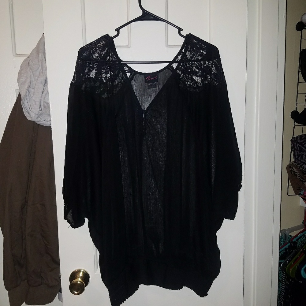 Sheer Black Blouse
